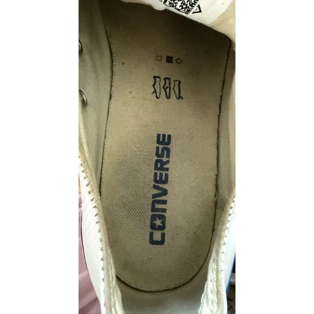 Converse Sneakers Unisex Womens 7 Mens 5 White Chuck Taylor All Star Leather Low